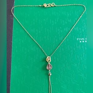 14kt Gold filled, pink tourmaline custom necklace